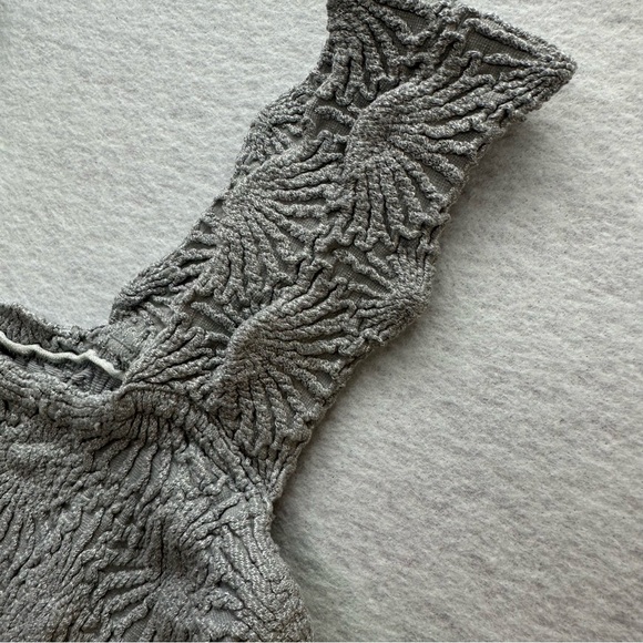 Free People Intimately Medium Large Black Stretch Love Letter Cami Tank Top New - Picture 4 of 5